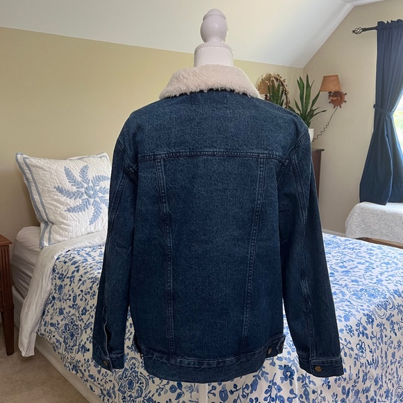 NWT Draper James Shearling Jean Jacket Size Small (Oversized) - Picture 12 of 16